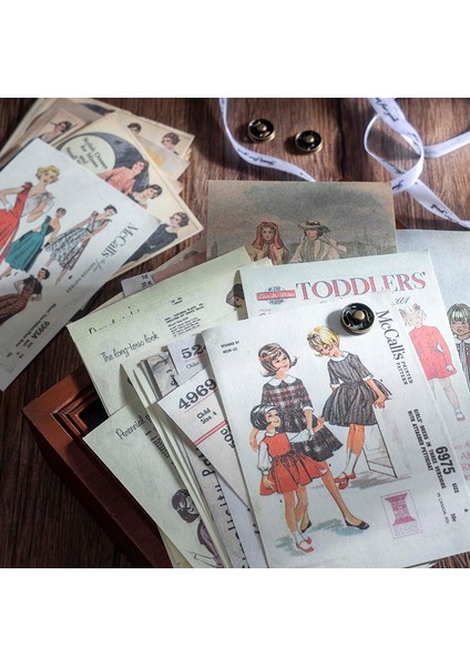 B Journamm 50 Adet/paket Moda Giyim Tarzı Malzemeler Kitap Dıy Scrapbooking Sanat Kolaj Kırtasiye Dekor Önemsiz Dergisi Kraft El Işi Kağıdı (Yurt Dışından) fırsatları
