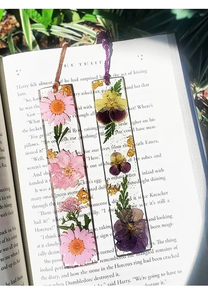 Yaratıcı Papatya Çiçek Kitap Ayracı Nefis Kitap Aksesuarları Şeffaf Epoksi Dıy Okuma Işareti Öğrenci Malzemeleri Püskül Kolye (Yurt Dışından) fırsatları