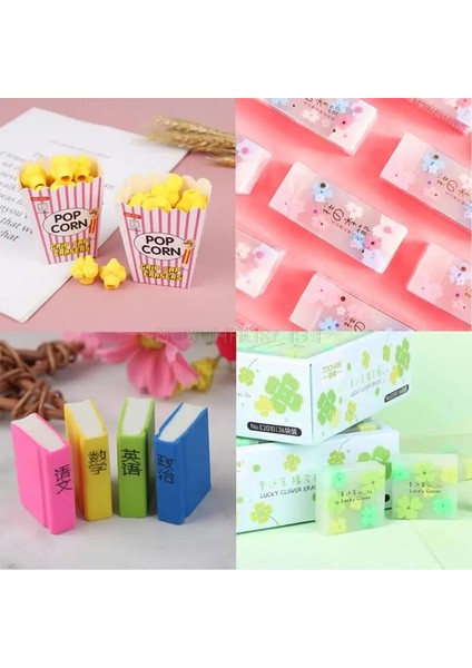 2 Adet 1/2/3/4/12 Adet Kawaii Dondurma Kauçuk Silgi Sanat Okul Ofis Malzemeleri Kırtasiye Kedi Paw Rujlar Patlamış Mısır Kitap (Yurt Dışından) fırsatları