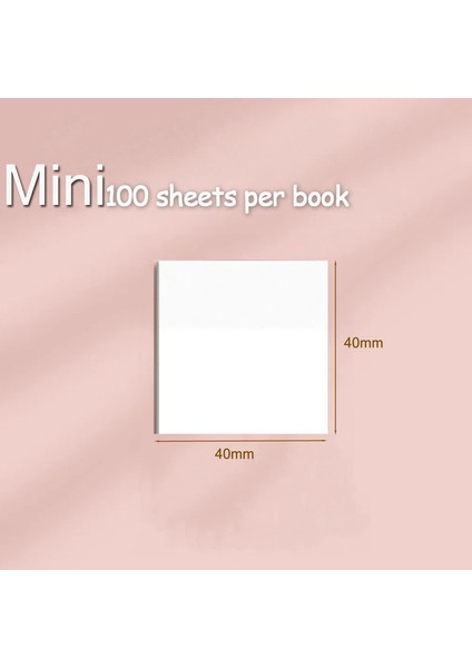 Mini Beyaz 100 Sayfa Morandi Renkler Şeffaf Not Defteri Yapışkan Not Kendinden Yapışkanlı Kağıt Not Kağıdı Okul Öğrenci Ofis Kırtasiye (Yurt Dışından)