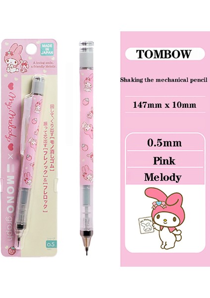 Melody Japonya Tombow Mono Sevimli Mekanik Kurşun Kalem Dolum Olmadan 0.5mm Sevimli Sınırlı Sayıda Kırtasiye Düşük Yerçekimi Çizim Yazma Kalem (Yurt Dışından)