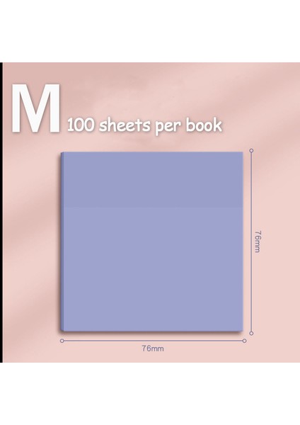M Mavi 100 Yaprak Morandi Renkler Şeffaf Not Defteri Yapışkan Not Kendinden Yapışkanlı Kağıt Not Kağıdı Okul Öğrenci Ofis Kırtasiye (Yurt Dışından)