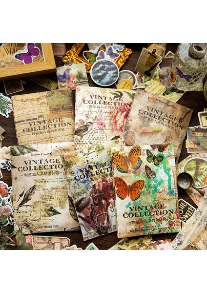 Bir Yoofun 200 Adet/grup Vintage Koleksiyonu Malzeme Paketi Retro Scrapbooking Dekorasyon Kağıtları Kolaj Önemsiz Dergisi Hediye Kartı Dıy (Yurt Dışından) fiyatları