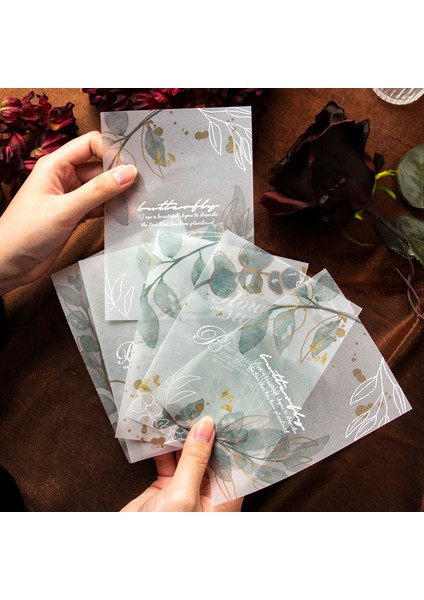 D-Çim 15 Adet Çiçek Malzeme Kağıt Scrapbooking Manuel Arka Plan Şeffaf Kesilebilir Sülfürik Kağıt Asit Bazlı Not Notları 110*172 mm (Yurt Dışından) fiyatları