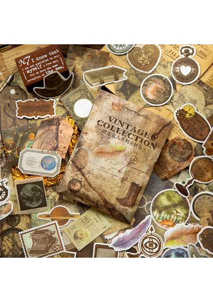 Bir Yoofun 200 Adet/grup Vintage Koleksiyonu Malzeme Paketi Retro Scrapbooking Dekorasyon Kağıtları Kolaj Önemsiz Dergisi Hediye Kartı Dıy (Yurt Dışından) fırsatları