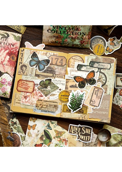 Bir Yoofun 200 Adet/grup Vintage Koleksiyonu Malzeme Paketi Retro Scrapbooking Dekorasyon Kağıtları Kolaj Önemsiz Dergisi Hediye Kartı Dıy (Yurt Dışından) indirimleri