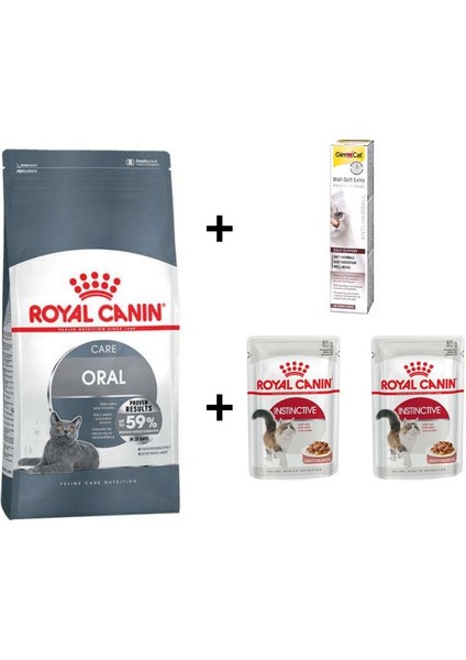 Oral Care Kedi Maması 1,5 kg + 2 Adet Rc Yaş Mama 85 gr