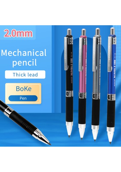 Pembe 2.0 mm Mekanik Kurşun Kalem Seti 2b Otomatik Öğrenci Kalemler Siyah Kalem Okul Kalemleri Malzemeleri Ofis Kawaii Kırtasiye Talepleri (Yurt Dışından) indirimleri