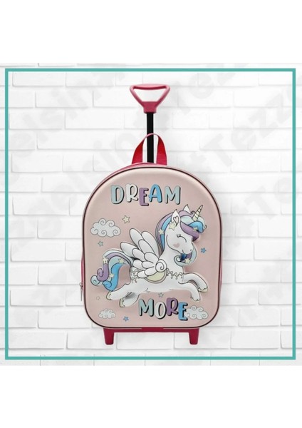 Pony At Anaokulu Kreş Çekçekli 5d Kabartmalı Unicorn Dream More 2-6 Yaş Okul Çantası Sırt Çantası