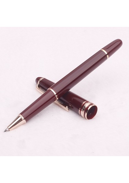 Rose-Roller Tükenmez Kalem Monte Meisterstuck Koleksiyonu Siyah Reçine Tükenmez Blance MB Rollerball Kalemler Platin Kaplamalı Kakma Seri Numarası 163 Kutulu (Yurt Dışından)