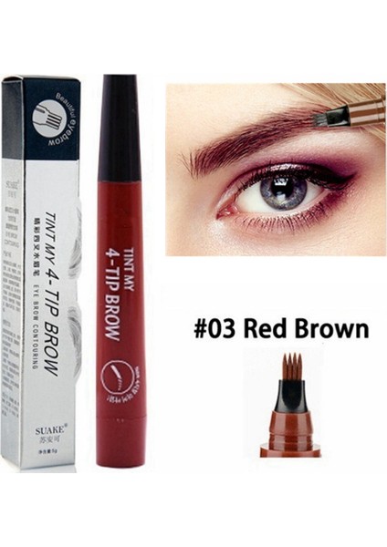 02 Koyu Kahverengi 5 Renk Kaş Kalemi Su Geçirmez 4 Çatal Ucu Kaş Dövme Kalem Brezilya Için Uzun Ömürlü Doğal Koyu Kahverengi Sıvı Göz Kaş Kalemi (Yurt Dışından) indirimleri