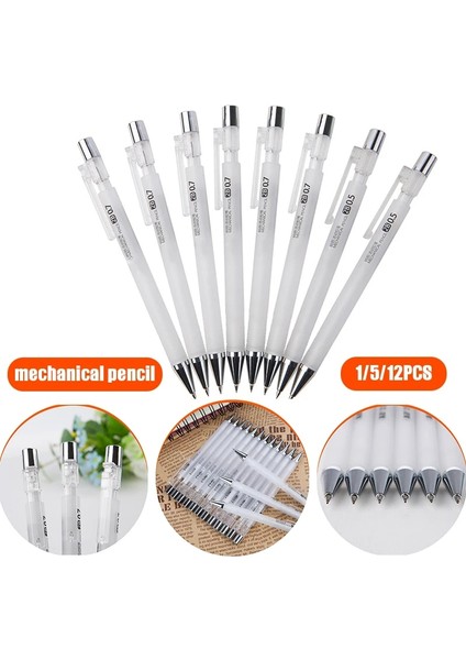 12 Adet 1/5/12 Adet Otomatik Mekanik Kurşun Kalem #2 0.7mm Metin El Yazısı Taslak Çizim Çizimler (Yurt Dışından)