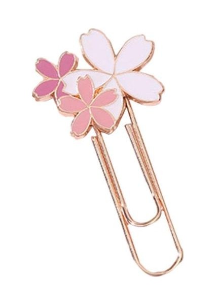 Bir Kiraz Çiçeği Ataş Sakura Şekilli Kitap Ayracı Kiraz Çiçeği Ataşlar Sevimli Çiçek Imleri Metal Çiçek Şekilli Ataç (Yurt Dışından)