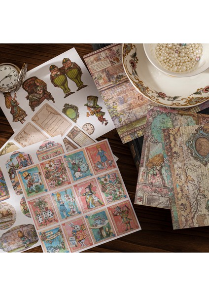 Stil 2 25 Adet Vintage Büyük Boy Notlar Dekoratif Malzeme Kağıt Çiçek Mektup Retro Edebi Diy El Kitabı Taban Kolaj Kağıt Planlayıcısı (Yurt Dışından)