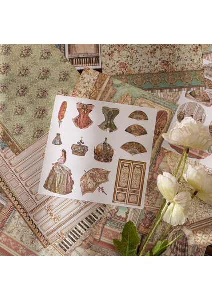 Stil 2 25 Adet Vintage Büyük Boy Notlar Dekoratif Malzeme Kağıt Çiçek Mektup Retro Edebi Diy El Kitabı Taban Kolaj Kağıt Planlayıcısı (Yurt Dışından)