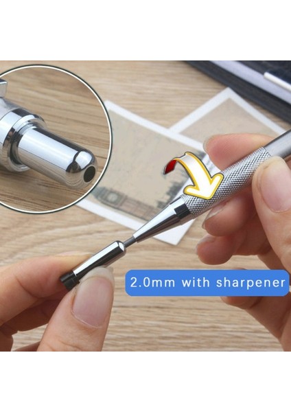 1.3 Mekanik Kurşun Kalem Metal Boyama Otomatik Kalem Yazma Çizim Imza 0.3/0.5/0.7/0.9/1.3/2.0/3.0mm H8WD (Yurt Dışından)
