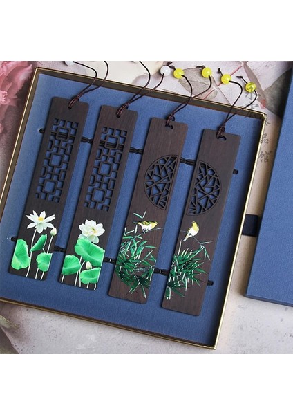 C Boyalı Lotus Bambu Lotus Çiçeği Sarıasma Sekoya Imi Retro Çin Tarzı Sayfalandırma Işareti Okul Hediye Öğrenci Okuma Kaynağı (Yurt Dışından) modelleri