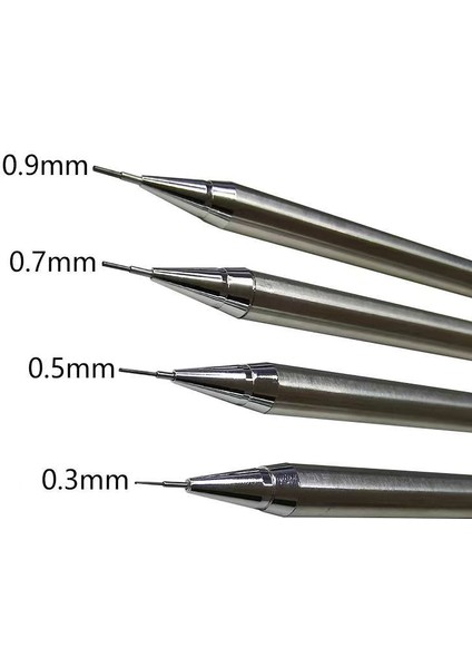 2 Adet Set 0.3mm Mekanik Kurşun Kalem 0.3 0.5 0.7 0.9mm Yüksek Kaliteli Otomatik Kalem Profesyonel Boyama Yazma Okul Malzemeleri Tam Metal Kalem (Yurt Dışından)