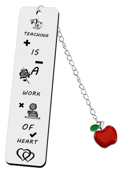 OSS24601SV2 Paslanmaz Çelik Metal Meyve Kolye Imi Öğrenci Öğretmen Yazı Okuma Imi Öğrenme Malzemeleri Öğretmenler Günü Hediyesi (Yurt Dışından)