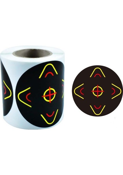 N76 Splatter Hedef Çıkartmaları 200 Adet 3 "boğa Gözü Yapışkanlı Reaktif Hedefler Floresan Sarı Darbeli Çekim Hedefi ile Çekim Için (Yurt Dışından)