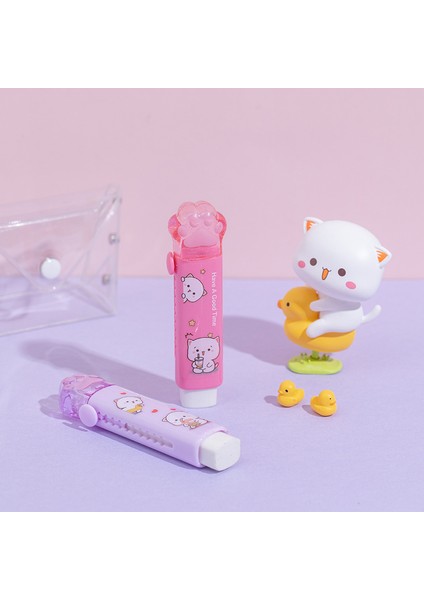 D Kawaii Silgi Taşınabilir Silgi Temiz Kırıntıları Olmadan Kedi Kawaii Kırtasiye Çocuklar Okul Malzemeleri Sevimli Kırtasiye (Yurt Dışından) indirimleri