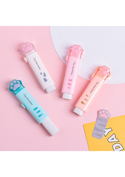 Mavi 1 Adet Sevimli Pençe Silgi Kawaii Mini Kedi Itme Tipi Kauçuk Silgi Kalem Temizleme Kırtasiye Okul Öğrenci Kız Çocuklar Hediye Ödülü (Yurt Dışından) fiyatları