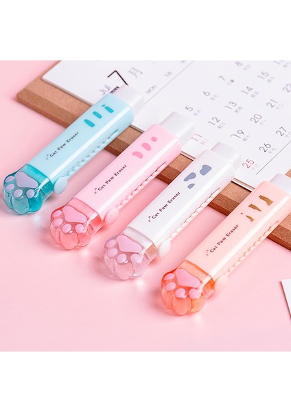 Mavi 1 Adet Sevimli Pençe Silgi Kawaii Mini Kedi Itme Tipi Kauçuk Silgi Kalem Temizleme Kırtasiye Okul Öğrenci Kız Çocuklar Hediye Ödülü (Yurt Dışından) modelleri