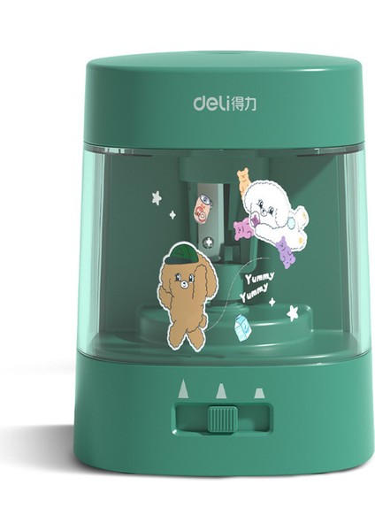 Yeşil Deli Kawaii Elektrikli Kalemtıraş 3 Ayarlanabilir Mod Çift Güç Kaynağı Differnet Kalemler Için Öğrenci Kırtasiye (Yurt Dışından)