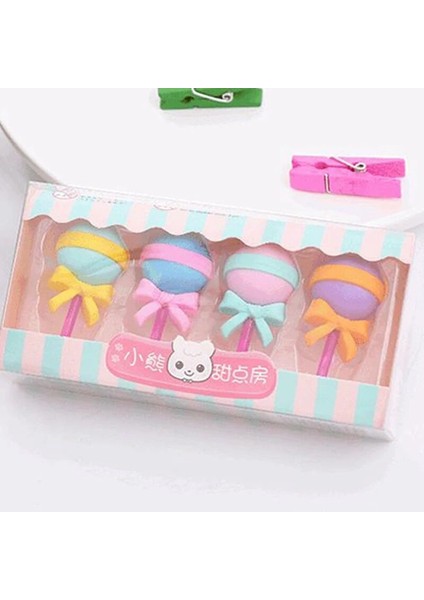 Xp4 4 Adet Nefis Tatlı Silgi Seti Mini Lolipop Dondurma Popsicle Donuts Çocuklar Için Kauçuk Kalem Silgisi Okul Öğrenci Ödülü Silgi (Yurt Dışından) fiyatları