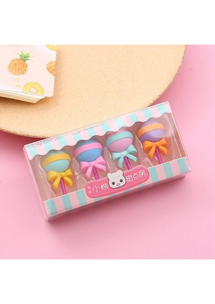 Xp4 4 Adet Nefis Tatlı Silgi Seti Mini Lolipop Dondurma Popsicle Donuts Çocuklar Için Kauçuk Kalem Silgisi Okul Öğrenci Ödülü Silgi (Yurt Dışından) indirimleri