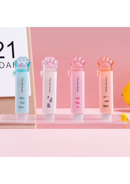 Beyaz 1 Adet Kawaii Karikatür Kedi Pençesi Teleskopik Silgi Temiz ve Traceless Öğrenci Boyama Yazma Okul Malzemeleri (Yurt Dışından) fiyatları