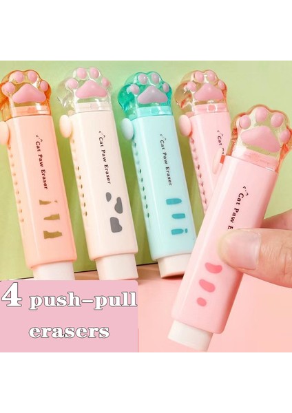 Orange-1pc Kawaii Kedi Paw Silgi Karikatür Sevimli Kalem Silgi Öğrenci Kalem Kauçuk Estetik Okul Yardımcı Programları Okul Malzemeleri Kırtasiye (Yurt Dışından)