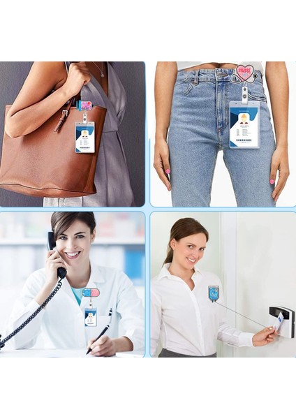 Stil 4 2023 Yeni Tasarım 1 Parça Glitter Akrilik Geri Çekilebilir Hemşire Rozeti Makara Anime Stetoskop Hap Aşk Kalp Kımlık Kartı Tutucu Kordon (Yurt Dışından) indirimleri