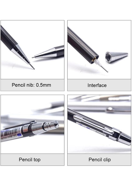 0.5mm 2b Cccagya C026 0.5mm Mini Otomatik Kalem Metal Kalem Öğrenmek Ofis Kırtasiye Okul Yazma Hediye Kalem Otel Iş Yazma Kalemi (Yurt Dışından)