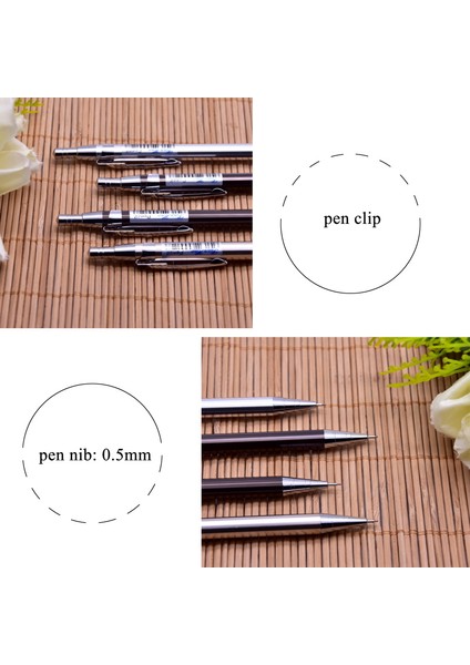 0.5mm 2b Cccagya C026 0.5mm Mini Otomatik Kalem Metal Kalem Öğrenmek Ofis Kırtasiye Okul Yazma Hediye Kalem Otel Iş Yazma Kalemi (Yurt Dışından)