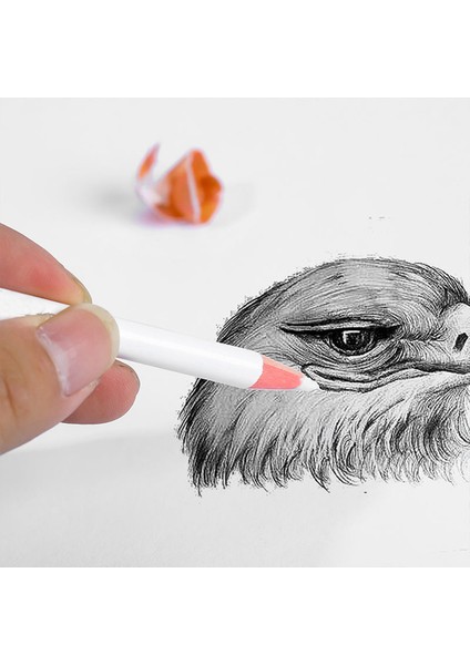 B-1 Adet Beyaz Kawaii Kalem Şekli Silgi Profesyonel Kalem Silgi Çizim Boyama Eskiz Yüksek Hassasiyetli Sanat Aracı Ofis Malzemeleri (Yurt Dışından)