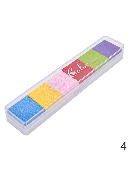 Pl 6 Renk Toksik Olmayan Renkli Mürekkep Pedi Inkpad Lastik Damga Parmak Izi Dıy Zanaat Damga, (Yurt Dışından)