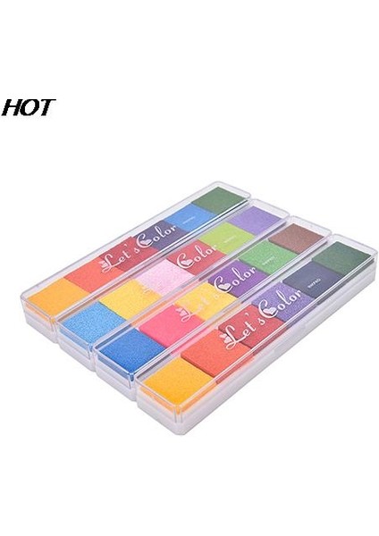 Pl 6 Renk Toksik Olmayan Renkli Mürekkep Pedi Inkpad Lastik Damga Parmak Izi Dıy Zanaat Damga, (Yurt Dışından) fırsatları