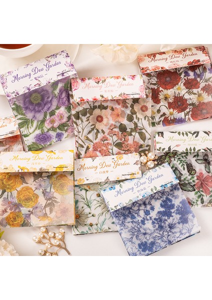 G 30 Adet Sabah Sis Bahçe Serisi Malzeme Kağıt Scrapbooking Kart Yapımı Günlük Kayıt Dıy Retro Ins Çiçek Arka Plan Kağıdı (Yurt Dışından)