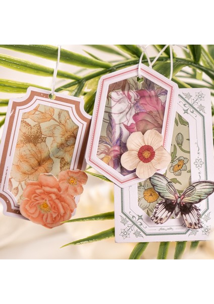 G 30 Adet Sabah Sis Bahçe Serisi Malzeme Kağıt Scrapbooking Kart Yapımı Günlük Kayıt Dıy Retro Ins Çiçek Arka Plan Kağıdı (Yurt Dışından)