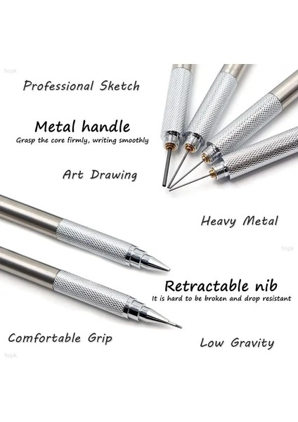 0.5-0.7mm 10 Adet Set Haile Tam Metal Mekanik Kalem Seti 0.5 0.7 0.9 1.3 2.0mm Sanat Çizim Boyama Otomatik Kalem Okul Ofis Malzemeleri Talepleri (Yurt Dışından) indirimleri