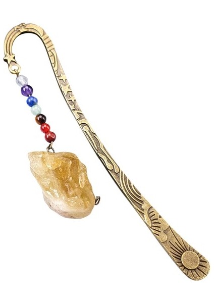 B Çok Tarzı Yaratıcı Metal Kitap Ayracı Kulesi Kitap Ayracı Şifa Taşı Kristal Boncuklar Ataş Çocuk Hediye Kırtasiye Öğrenci (Yurt Dışından)