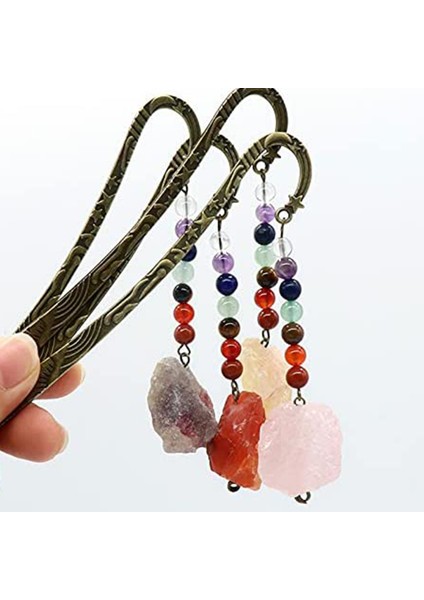 B Çok Tarzı Yaratıcı Metal Kitap Ayracı Kulesi Kitap Ayracı Şifa Taşı Kristal Boncuklar Ataş Çocuk Hediye Kırtasiye Öğrenci (Yurt Dışından) fırsatları