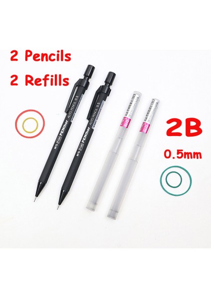 2 Blue-2 Yedekler Otomatik Kalem 0.5 mm Siyah Plastik Mekanik Kurşunkalemler 2b Yedekler Çocuk Çizim Boyama Okul Kırtasiye Malzemeleri (Yurt Dışından) indirimleri