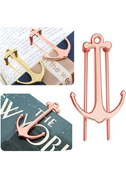 Altın Metal Çapa Imi Yaratıcı Sayfa Tutucu Klip Öğrenciler Için Kitap Okuma Mezuniyet Hediyeleri Okul Kırtasiye Ofis Malzemeleri (Yurt Dışından) modelleri