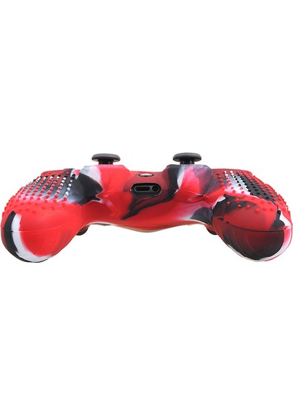 Kırmızı Anti Kayma Silikon Koruyucu Kılıf Dualshock 4 Ps4 Ds4 Pro Slim Denetleyici Kapağı Analog Kavrama Kılıfı (Yurt Dışından)