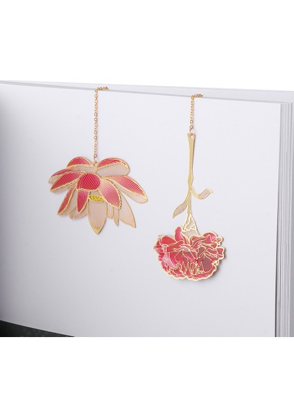 Tassle Gül 1 Adet Metal Imi Çin Tarzı Vintage Yaratıcı Lotus Çiçeği Gül Yaprağı Damar Içi Boş Kolye Kayısı Yaprağı Imi Hediyeler (Yurt Dışından)