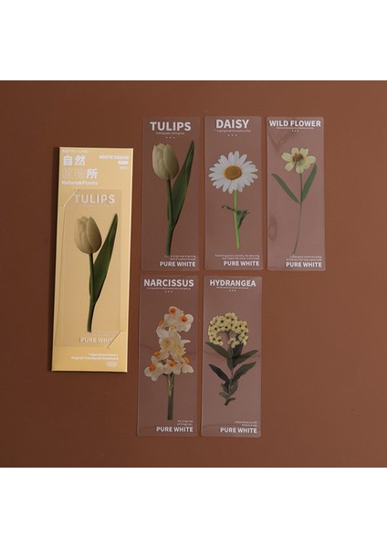 Haki 5 Adet Çiçek Serisi Kitaplar Için Imleri Pvc Kitap Ayracı Sayfa Işaretleyici Kawaii Kırtasiye Öğrenci Okul Malzemeleri (Yurt Dışından)