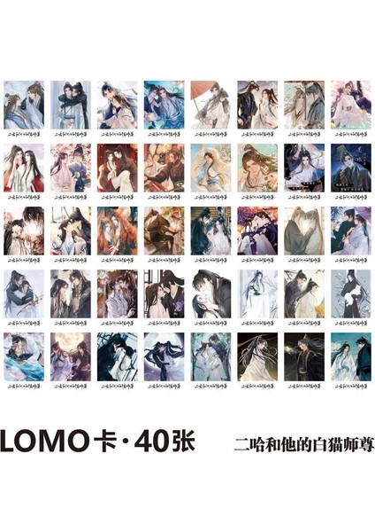 Qiang Jin Jiu 40 Adet/takım Lomo Kartları Erha ve Onun Beyaz Kedi Usta Anime Fotocard Mo Ran Chu Wanning Yer Işareti Sabit Kawaii Mesaj Kartı (Yurt Dışından)