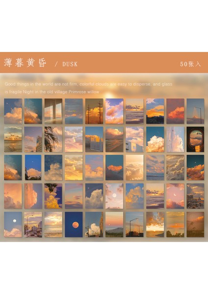 S Yoofun 50 Sayfa Doğal Manzarasanat Resimleri Kırtasiye Çıkartmalar Kitap Estetik Manzara Sevimli Bullet Günlük Tutma Dekor Etiket (Yurt Dışından)